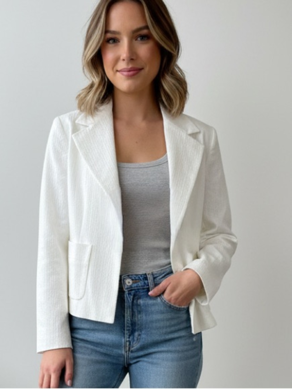 Les Copains Cropped Summer Blazer size 40